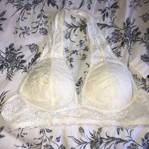Lace halter bralette